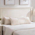 Fancy Homi Set of 2 Cream Boho Long Lumbar Body Decorative Throw Pillow Cover by Fancy+Homi