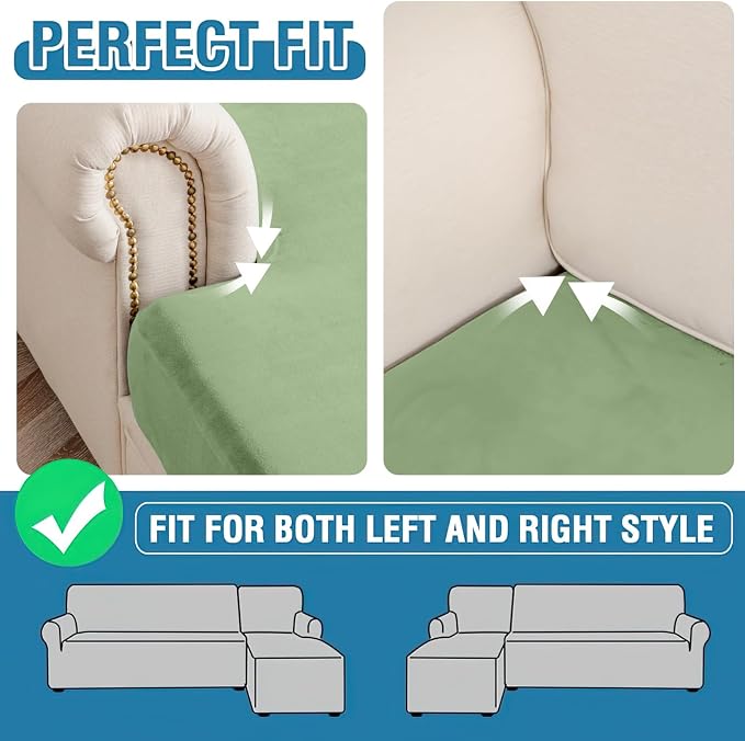 Couch Cover Velvet Chaise Cushion Cover - Image 8