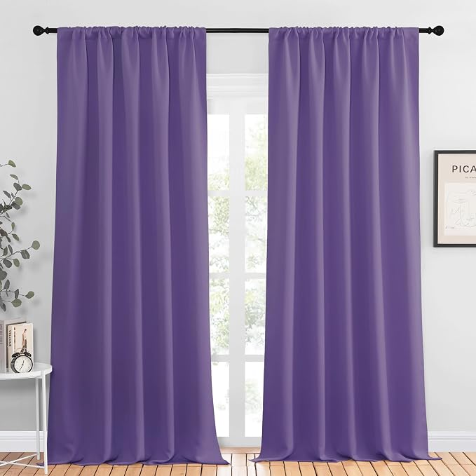 NICETOWN Blackout Curtains for Living Curtains, Lilac Purple, 2 Panels by NICETOWN