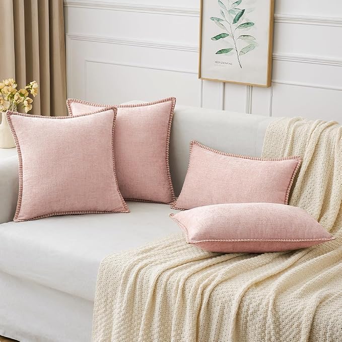 MIULEE Pack of 2 Valentines Day Couch Throw Pillow Covers 18x18 Inch Pink - Image 5