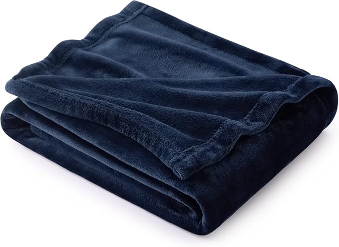 Bedsure GentleSoft Navy Blue Throw Blanket by BEDSURE