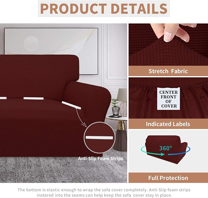 Easy-Going 100% Waterproof Loveseat Couch Cover, Dual Waterproof Sofa Cover - Image 4