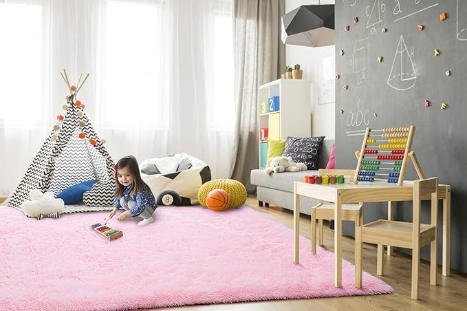 TWINNIS Super Soft Shaggy Rugs Fluffy Carpets, 4x5.9 Feet, Indoor Modern Plush - Image 4