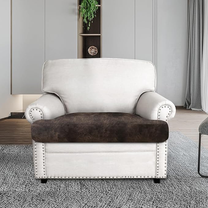 Leather Look Couch Cushion Covers Sofa Seat Slipcovers Sets Couches Furniture - Image 3