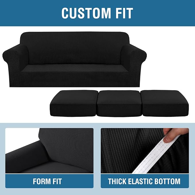 H.VERSAILTEX 4 Piece Stretch Sofa Covers - Image 4