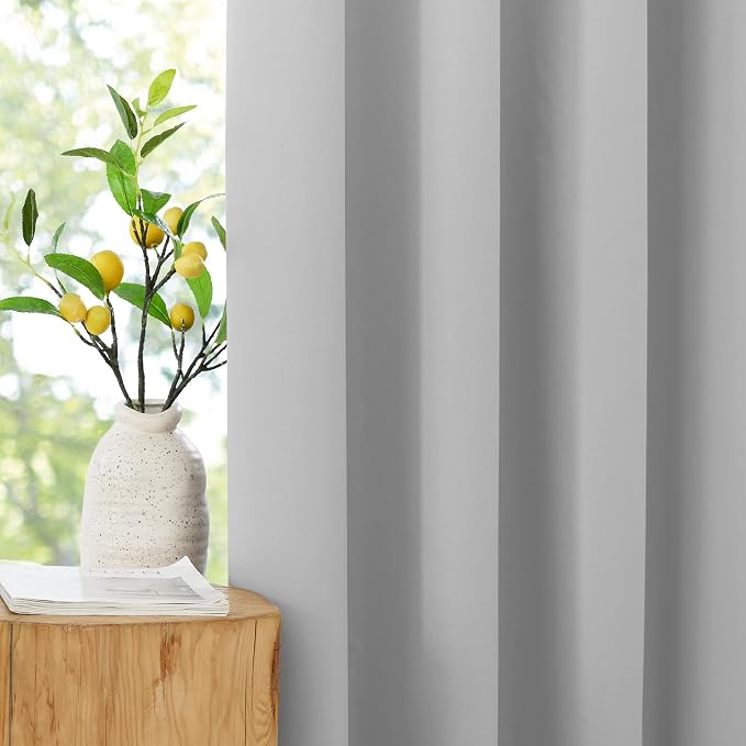 NICETOWN 100% Blackout Off White Curtains - Image 9