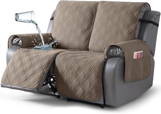 TAOCOCO 100% Waterproof Loveseat Recliner Covers 2 Seater, Split Loveseat Covers by TAOCOCO