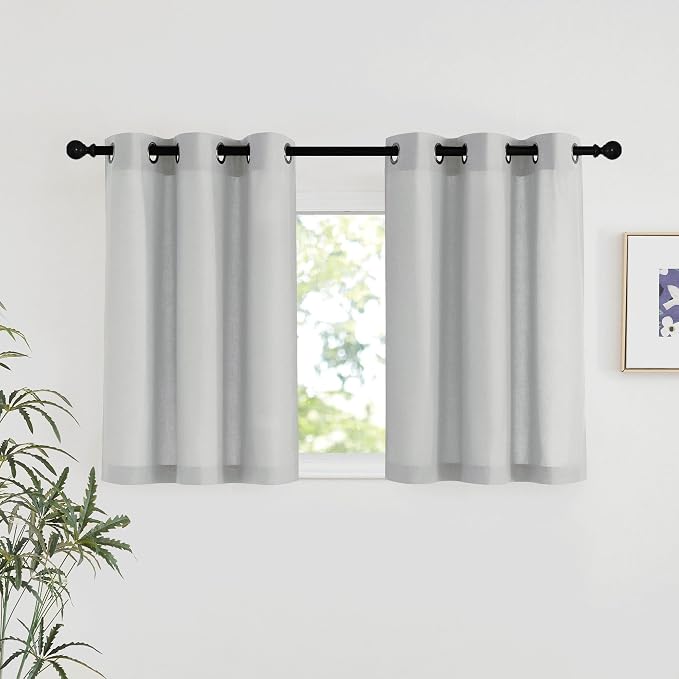 NICETOWN Linen 36 inch Curtains by NICETOWN