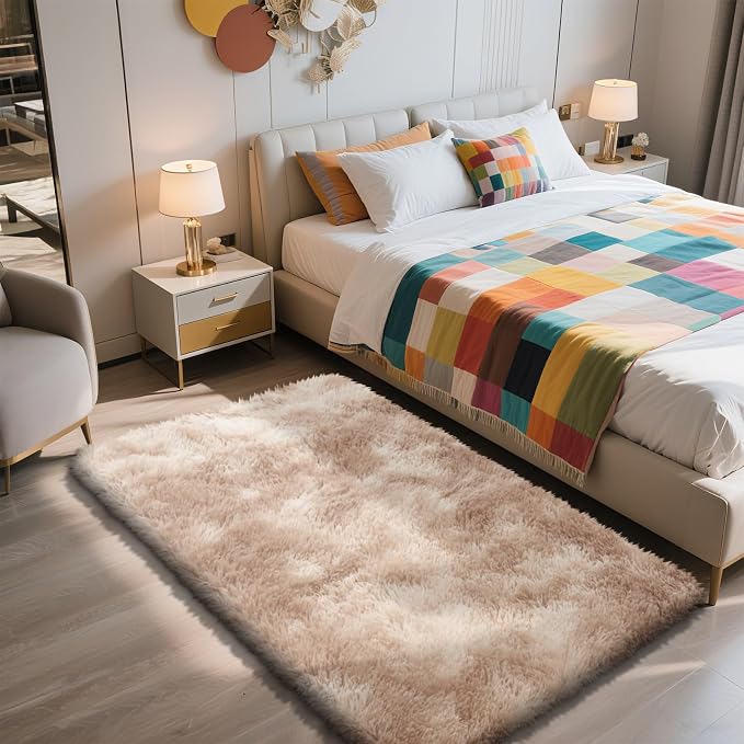 Shag Area Rug for Bedroom 3x5, Fluffy Area Rugs for Living Room, Soft Fuzzy Rug - Image 5