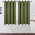 LEMOMO Blackout Curtains 52 x 45 inch/Olive Green Curtains Set of 2 by Lemomo