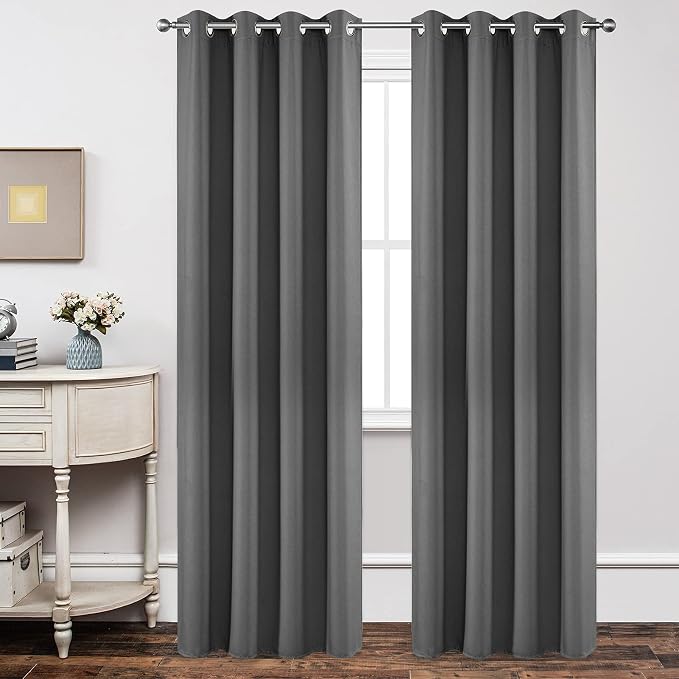 Joydeco Blackout Curtains 108 Inch Length 2 Panels Set, Thermal Insulated Long by JOYDECO