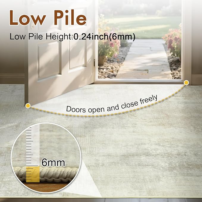 8x10 Ft Large Area Rugs for Living Room, Soft Non-Slip Washable Rugs Modern - Image 7