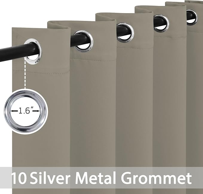 Yakamok Premium Room Darkening Thermal Insulated Curtains - Image 2