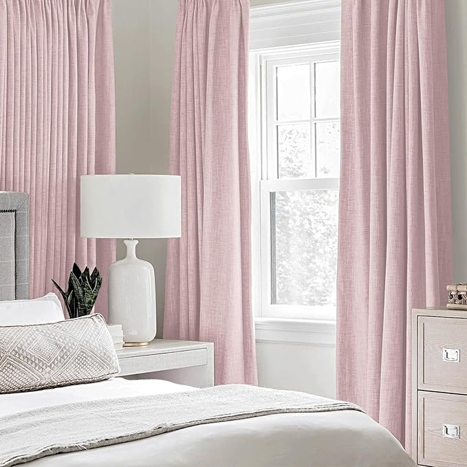 MIULEE Linen Texture 90 Inches Curtains - Image 2