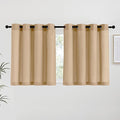 NICETOWN Burlap Linen Kitchen Curtains 36 inch Length, Decorative Thick Flax by NICETOWN