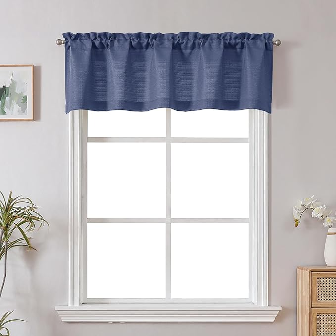 Chyhomenyc Blue Short Curtain Valance by Chyhomenyc