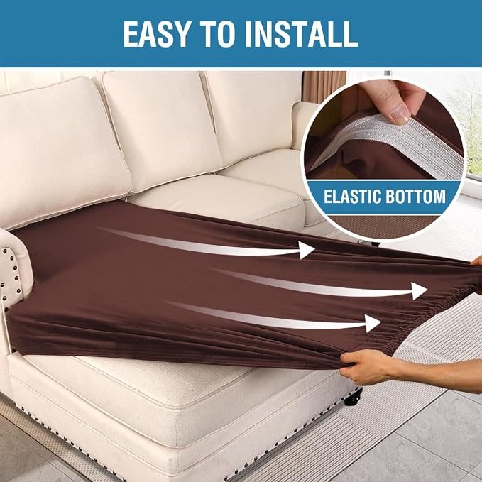 H.VERSAILTEX Velvet Stretch Individual Chaise Cover Sectional Couch Covers - Image 4