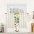 LAMIT Short Kitchen Linen Curtains 30 Inch Length by LAMIT