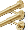 YaFex 2 Pack Heavy Duty Curtain Rods 32-90 Inch, 1 Inch Adjustable Gold Curtain by YaFex