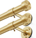 YaFex 2 Pack Heavy Duty Curtain Rods 32-150 Inch, 1 Inch Adjustable Gold by YaFex