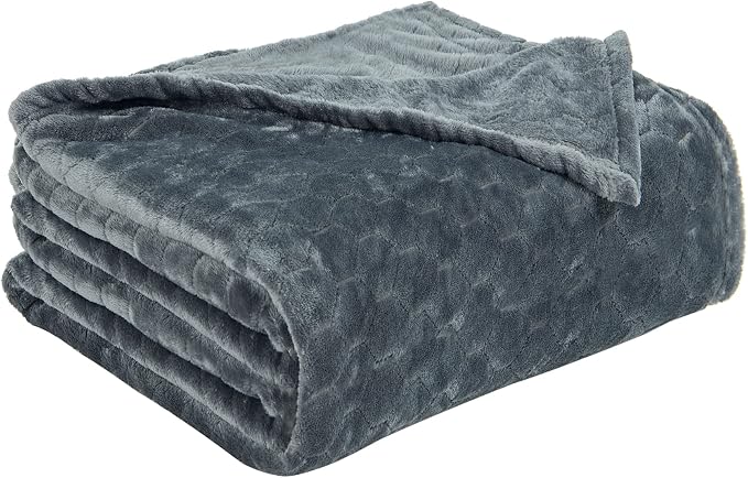 TOONOW Fleece Blanket Textured Fuzzy Plush Throw Blanket Super Soft Fluffy Bed - Image 6