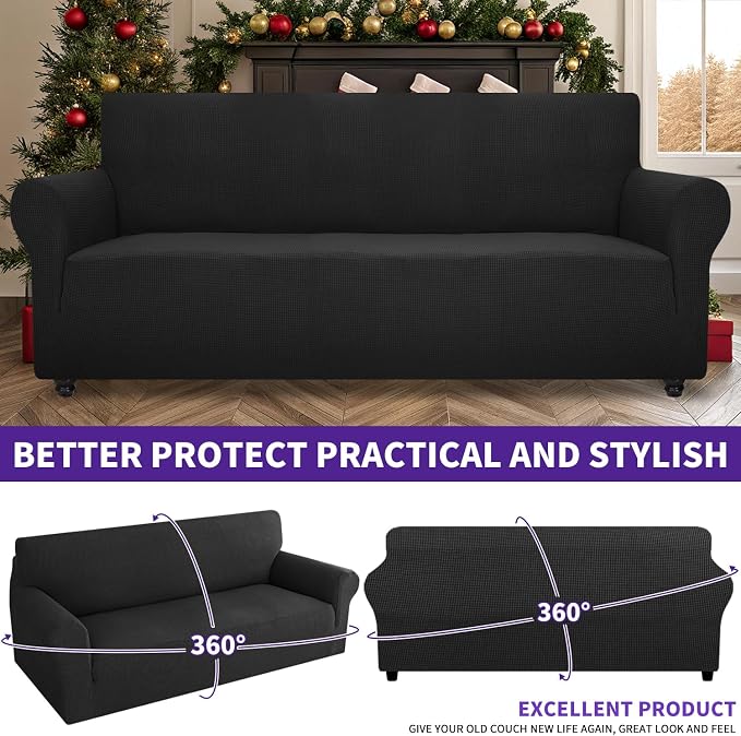 ZNSAYOTX Stretch Oversized Couch Cover Universal Sofa Covers - Image 5