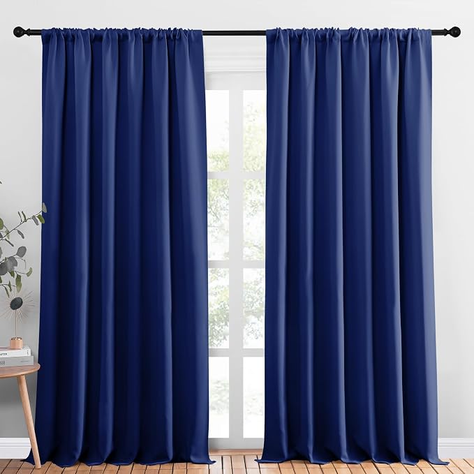 NICETOWN 2 Panels Blackout Curtains, Rod Pocket Thermal Insulated Drapess by NICETOWN