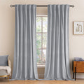MIULEE Greyish White Velvet Blackout Curtains 52x84 inches 2 Panels | Luxury by MIULEE