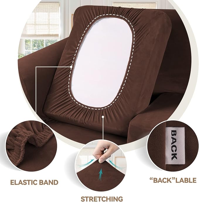 WEERRW Velvet Stretch Chair Sofa Slipcover - Image 3