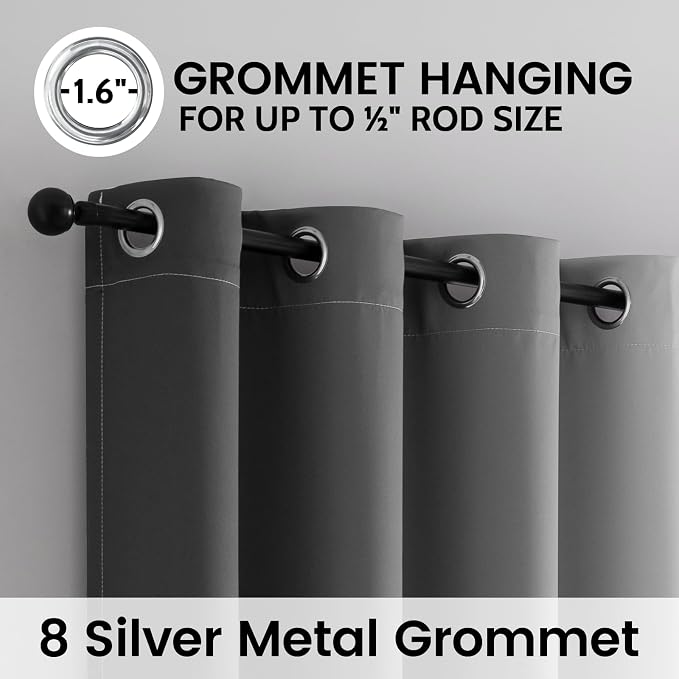 SimpleHome Ombre 100% Blackout Curtains - Image 3
