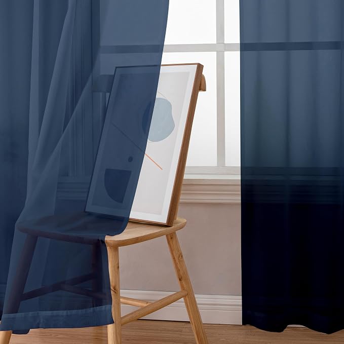 Simplebrand Sheer Curtains 72 Inches Long 2 Panels - Image 4