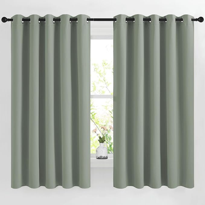 NICETOWN 66 inch Sage Green Curtains by NICETOWN