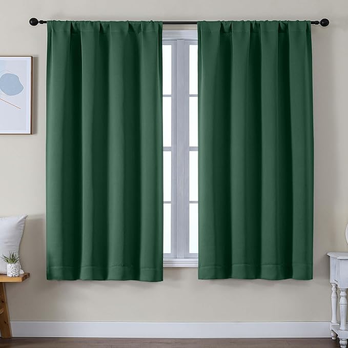 Simplebrand Ava Ever Green Blackout Curtains by Simplebrand