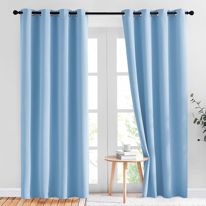 NICETOWN Sky Blue Blackout Curtains by NICETOWN