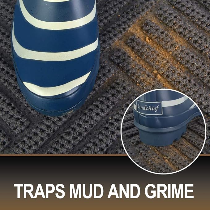 Mibao Front Door Mat, Dirt Trapper Welcome Mat - Image 3