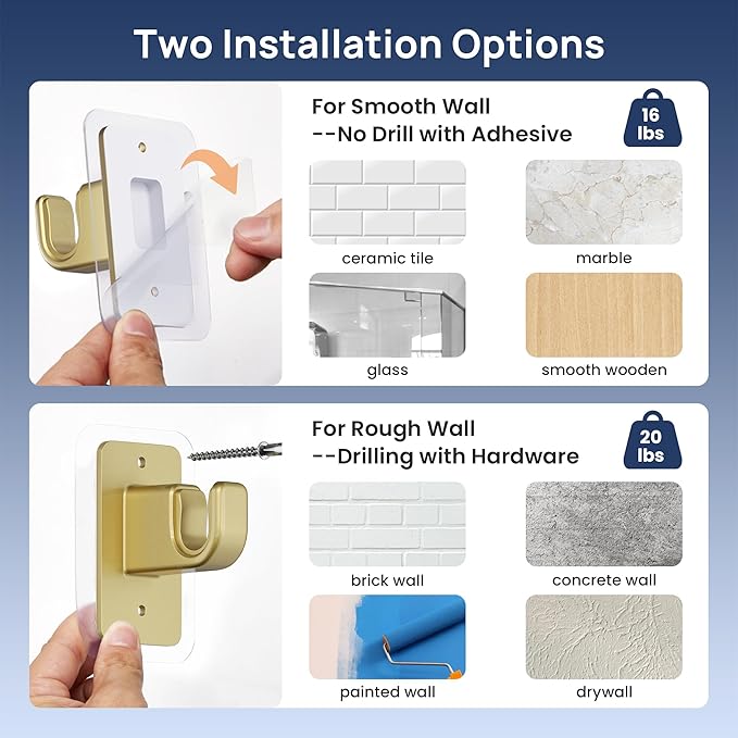 ENJOYBASICS No Drill Curtain Rods - Image 4