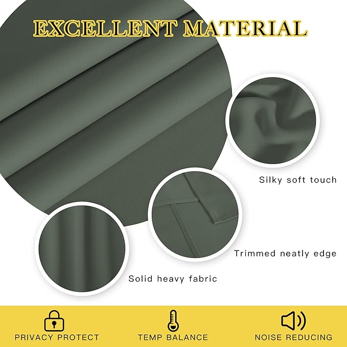 NICETOWN Blackout 78 inch Curtains - Image 4
