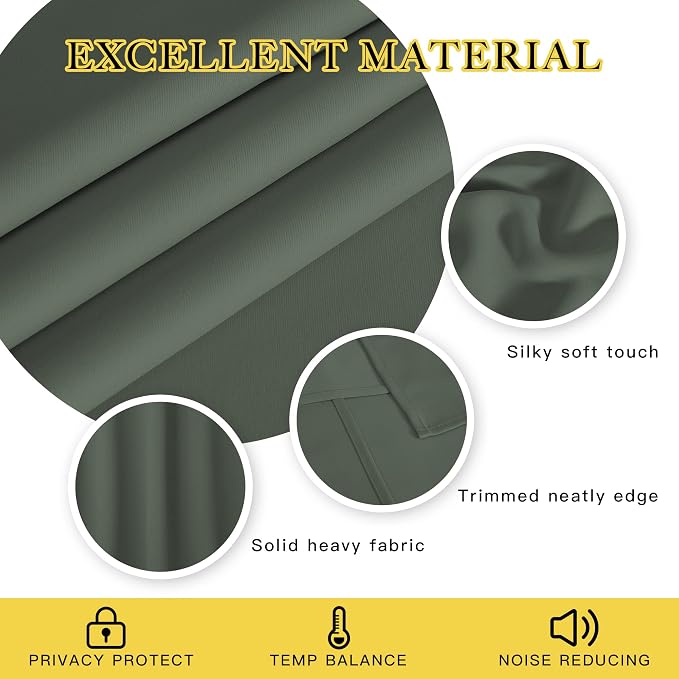 NICETOWN Blackout Curtain for Windows 84 inch Long - Image 5