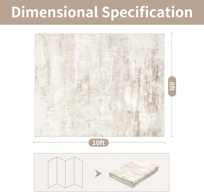 Washable Rugs 8x10 Area Rugs for Living Room - Image 2
