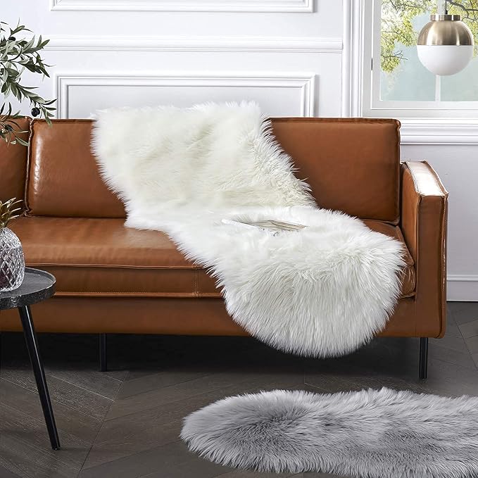 Faux Fur Rug for Bedroom, Fluffy Runner Rugs Soft Sheepskin Rug Sofa Couch Seat - Image 8
