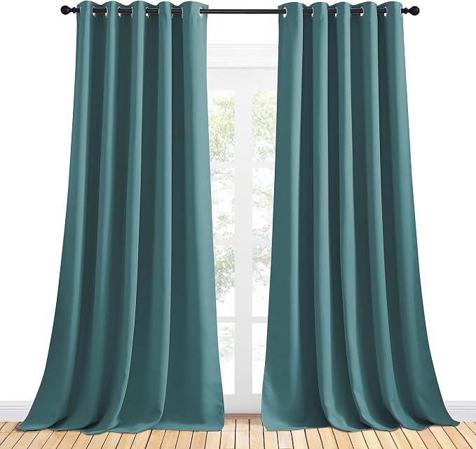 NICETOWN Bedroom Curtain Panels Blackout Draperies, Thermal Insulated Solid - Image 2