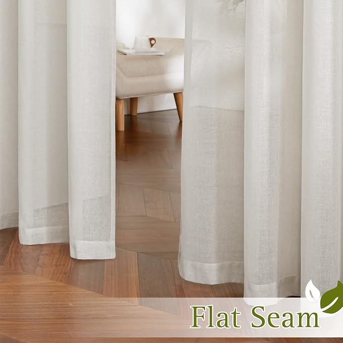 NICETOWN Natural Linen Curtains - Image 6