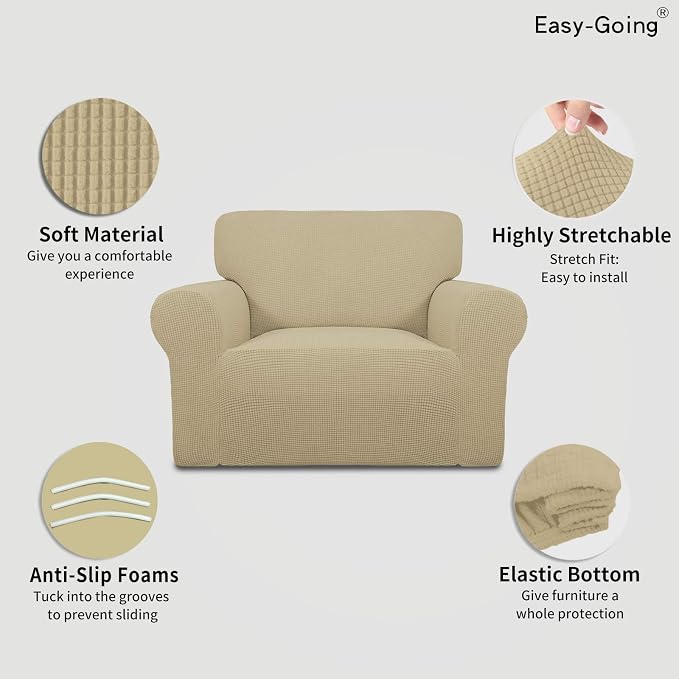 Easy-Going Stretch Oversized Chair Sofa Slipcover 1-Piece Couch Sofa Cover - Image 5