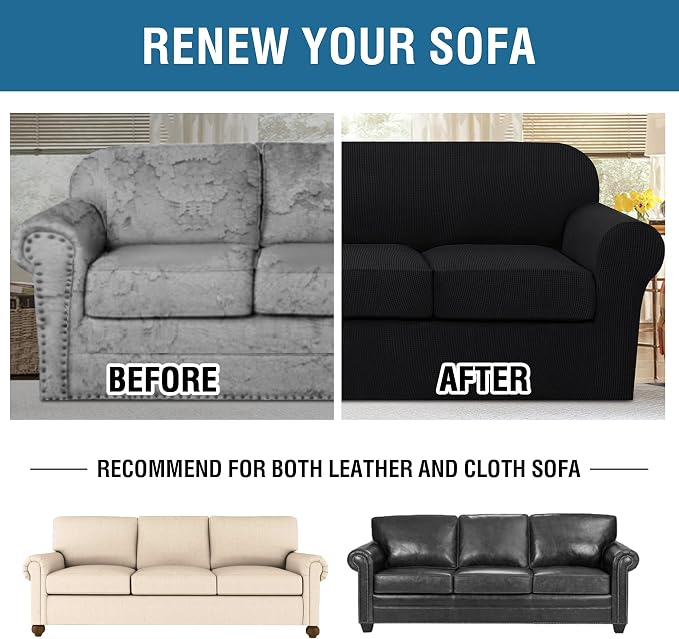 H.VERSAILTEX 4 Piece Stretch Sofa Covers - Image 8