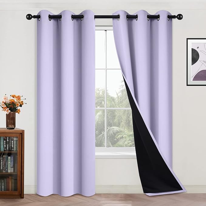 Yakamok 84 Inch Length 100% Blackout Curtains by Yakamok