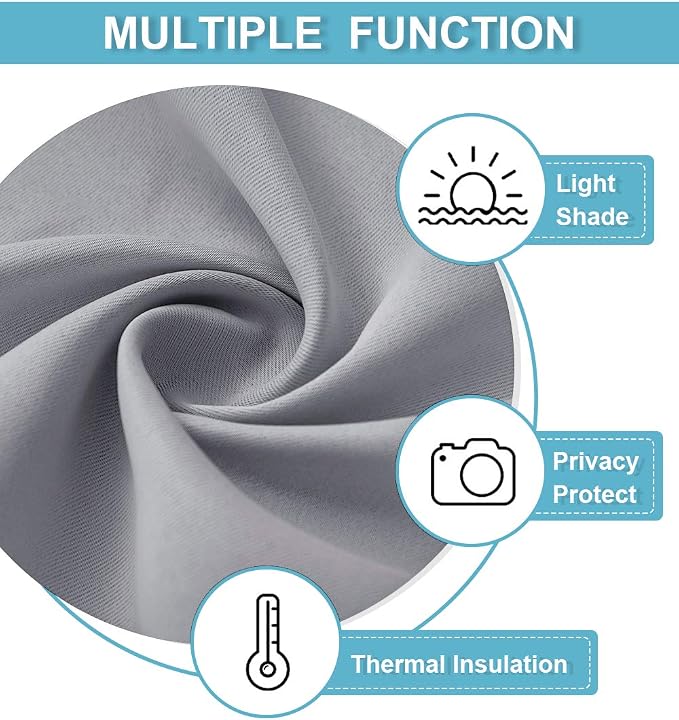 RYB HOME Short Blackout Curtains - Image 5