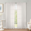 OWENIE Ivory Sheer Curtains 78 Inches Long 2 Panels Set, Ivory Sheer Curtain by OWENIE