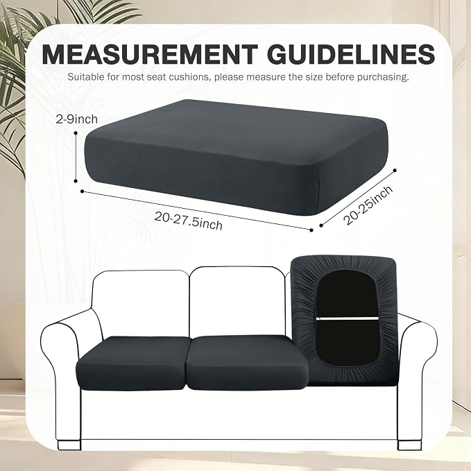 hyha 14Pcs Patio Cushion Covers, Stretch Outdoor Couch Cushion Covers, Washable - Image 2