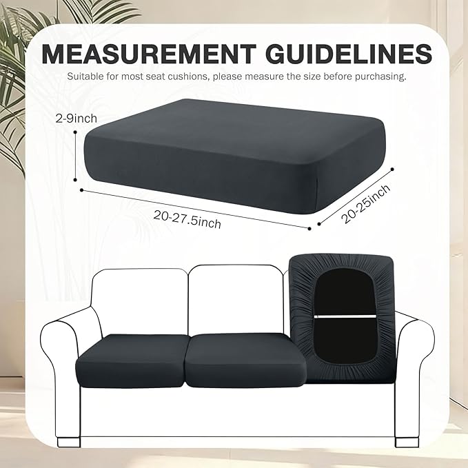 hyha 12Pcs Patio Cushion Covers, Stretch Outdoor Couch Cushion Covers, Washable - Image 2