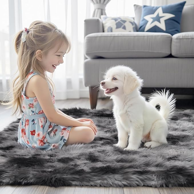8x10 Area Rugs for Living Room Bedroom, Large Area Rug Shag Shaggy Carpet Soft - Image 7